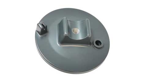 Bremsschild vorn aus Aluminum in anthrazit