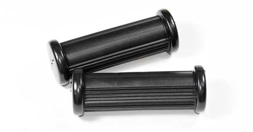 Fußrastengummi in schwarz, längsgerippt, alte Bauform