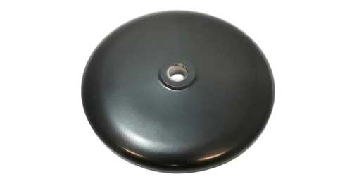 Nabendeckel vorn aus Aluminum in schwarz matt