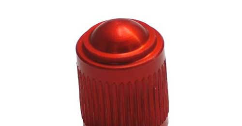 Originaloptik aus Aluminium in rot