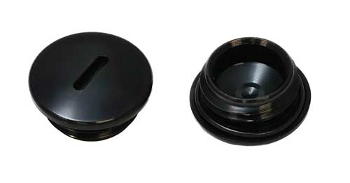 Alu in schwarz mit Schlitz