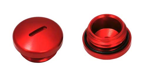 Alu in rot mit Schlitz